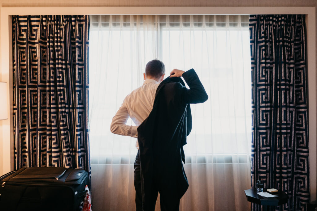 A summer intimate wedding at Caesars Palace and Carmine’s in Las Vegas, by Vegas Wedding Visuals - a Vegas elopement photo/video team.