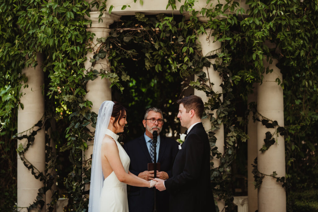 A summer intimate wedding at Caesars Palace and Carmine’s in Las Vegas, by Vegas Wedding Visuals - a Vegas elopement photo/video team.