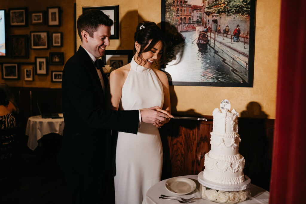 A summer intimate wedding at Caesars Palace and Carmine’s in Las Vegas, by Vegas Wedding Visuals - a Vegas elopement photo/video team.